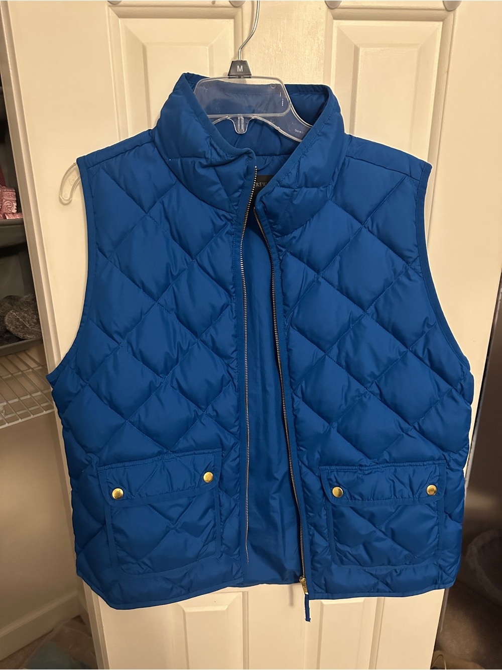 J. Crew Quilted Puffer Vest in Royal Blue